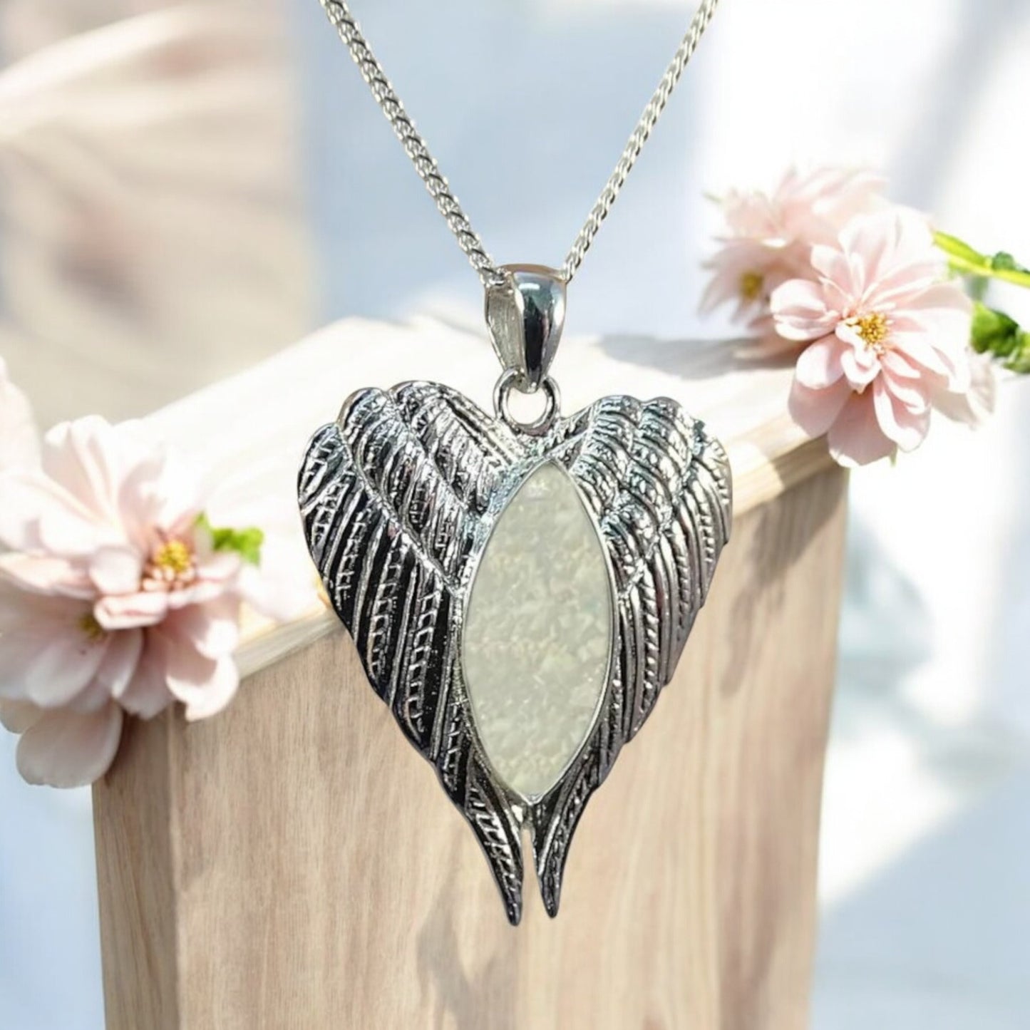 Elegant Silver Angel Wings Pendant