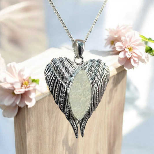 Elegant Silver Angel Wings Pendant