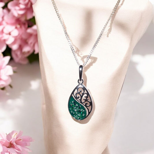 Fancy New Solid 925 Silver Tear Drop Pendant