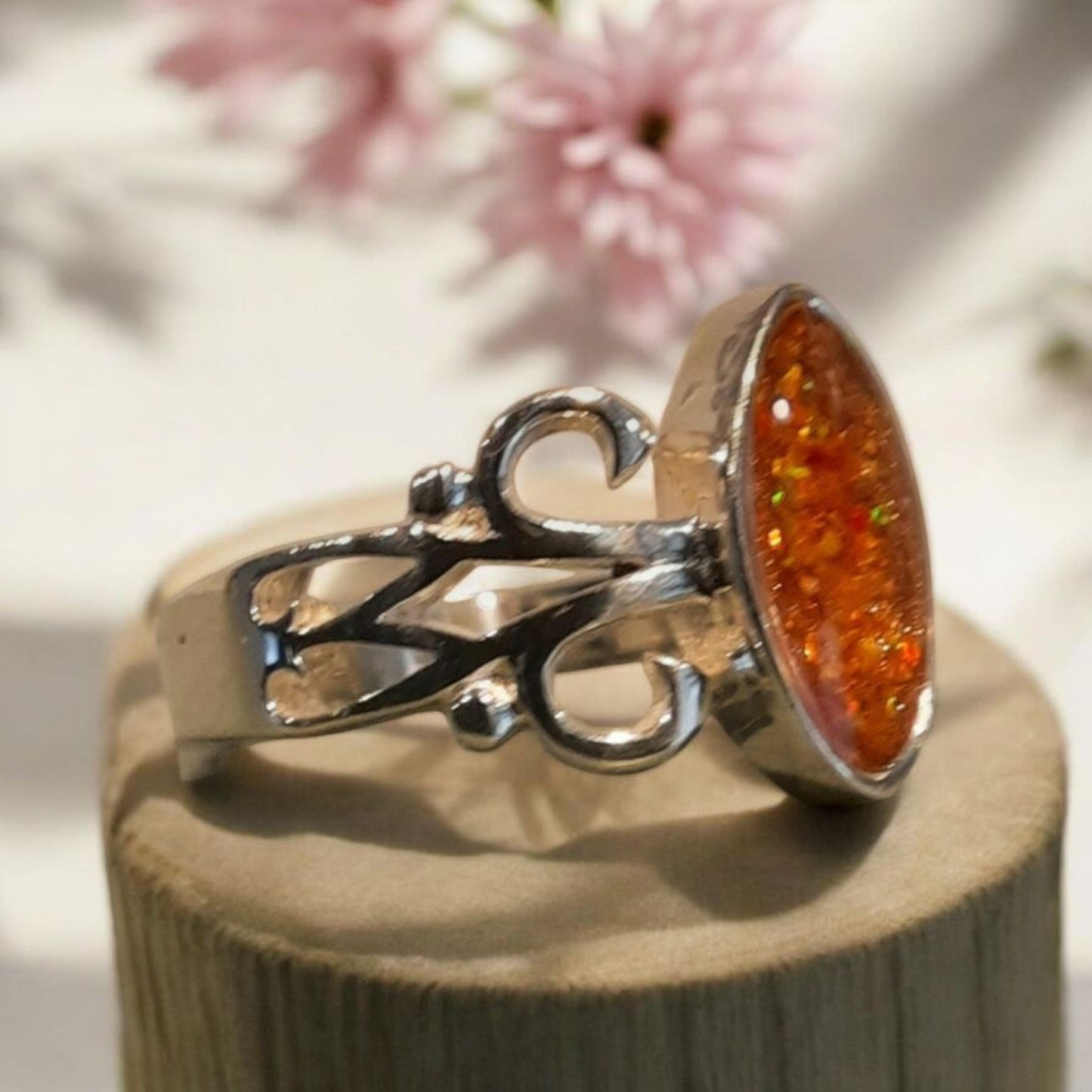 Solid 925 Silver Marquise Style Ring