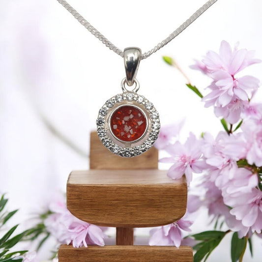 Dainty Solid 925 Silver CZ Pendant