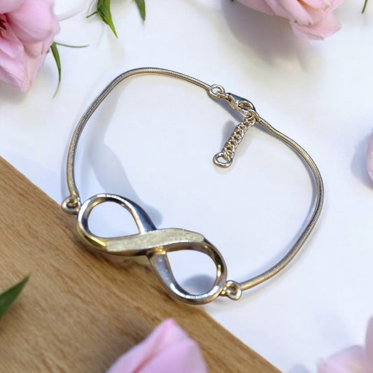 Solid 925 Silver Infinity Bracelet