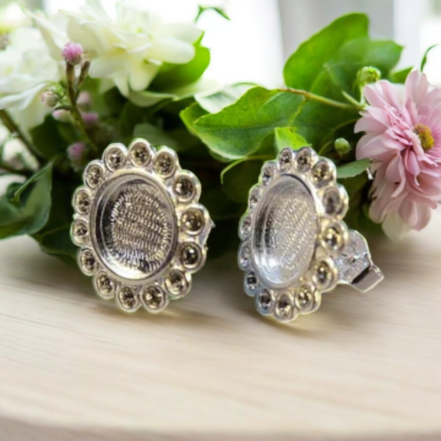 Stunning Silver CZ Stud Earrings 8mm