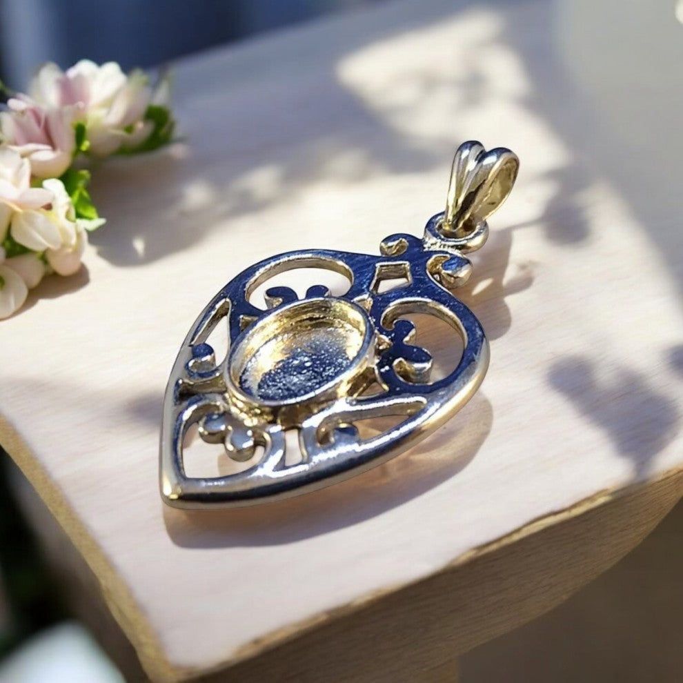Heart Shaped Solid 925 Silver Pendant