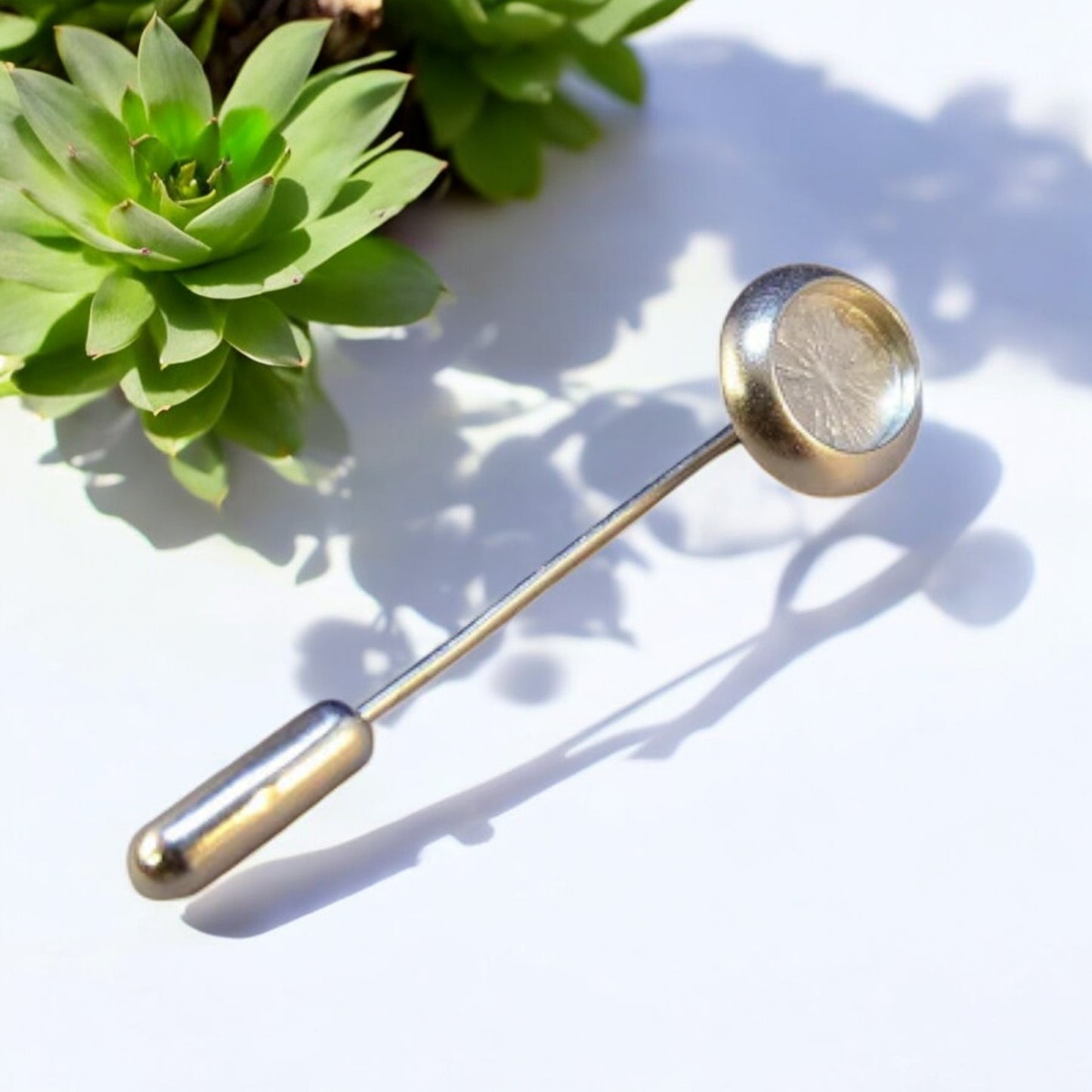Elegant Solid 925 Silver Stick Pin
