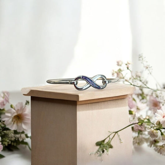 Solid silver Infinity Bangle