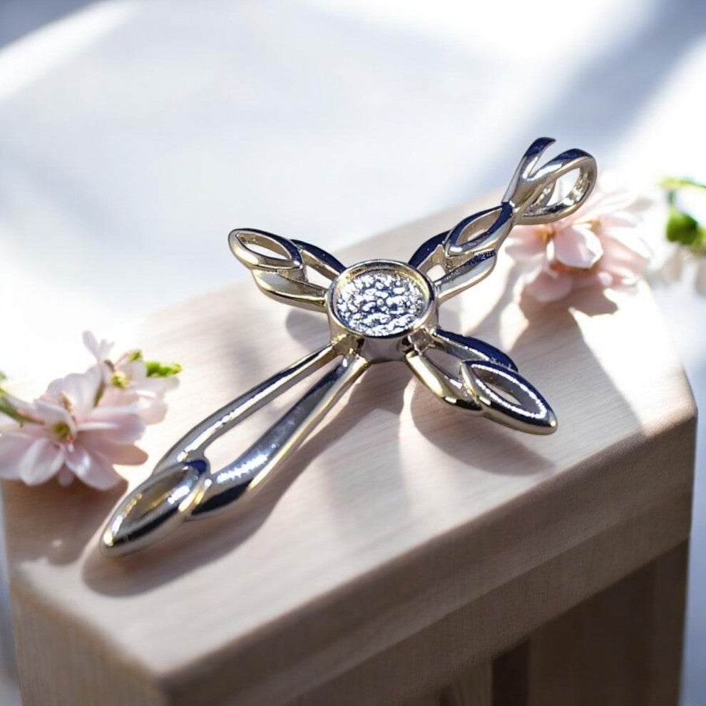 Fancy Solid Silver Cross