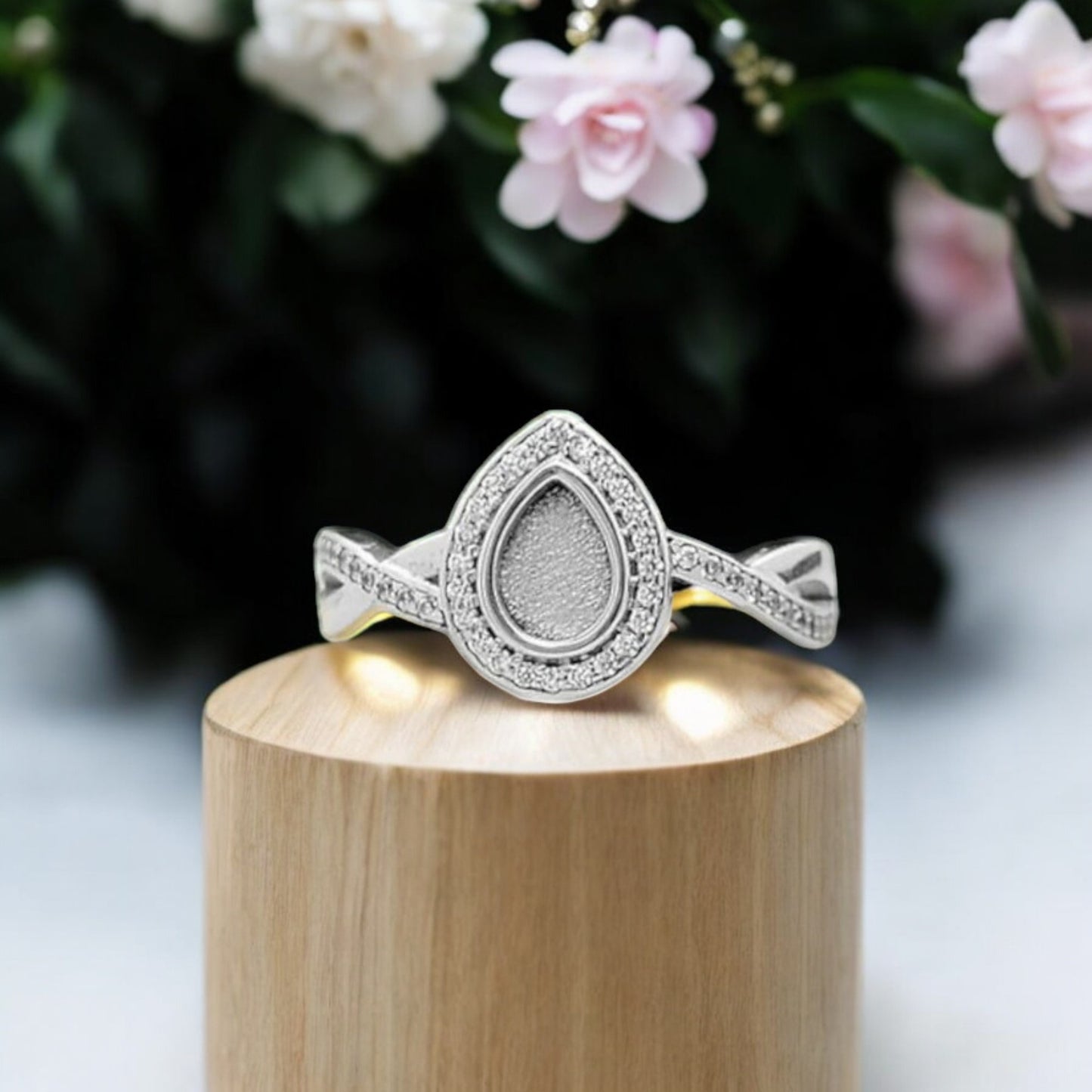 Stunning 925 Silver Criss Cross Ring with CZ Stones (LIMITED STOCK AVAILABLE)