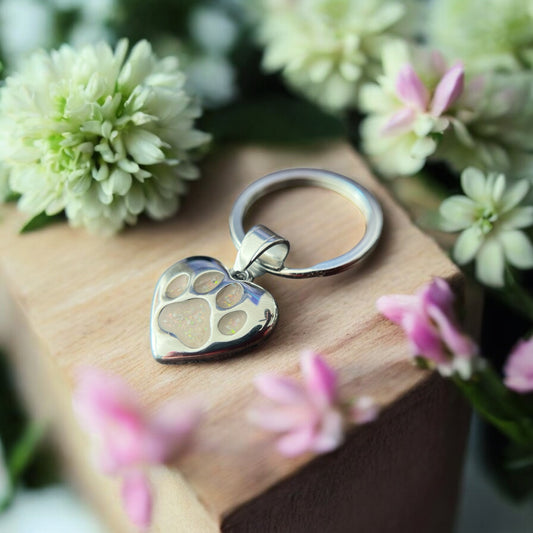 Stainless Steel Dog Paw Keyring