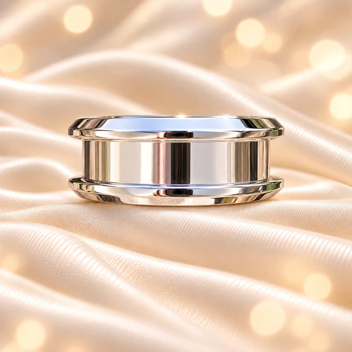 8mm stainless steel ashes channel ring