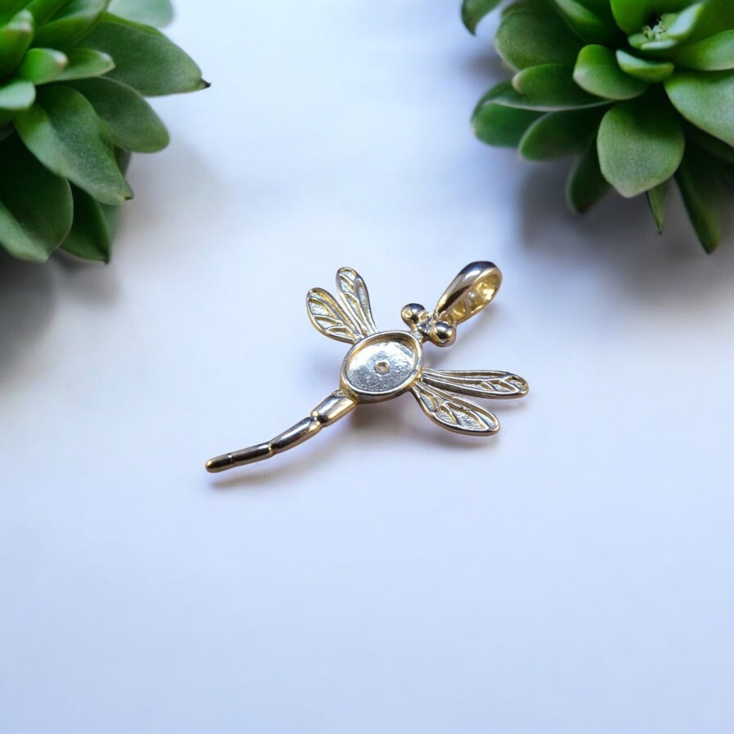 Stunning Solid 925 Silver Dragonfly Pendant
