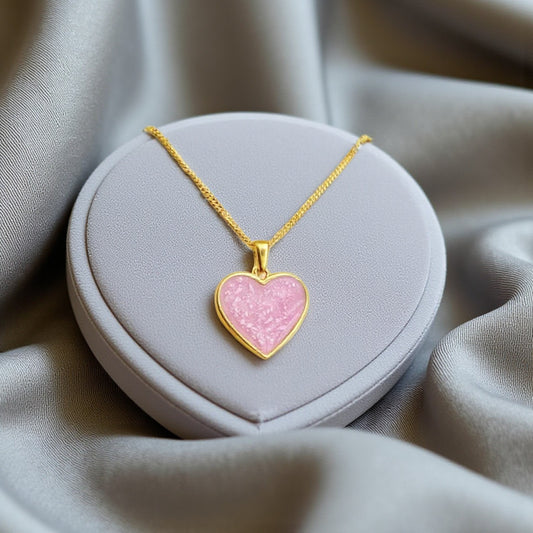 9ct gold heart ashes pendant, handcrafted in Lancashire, UK