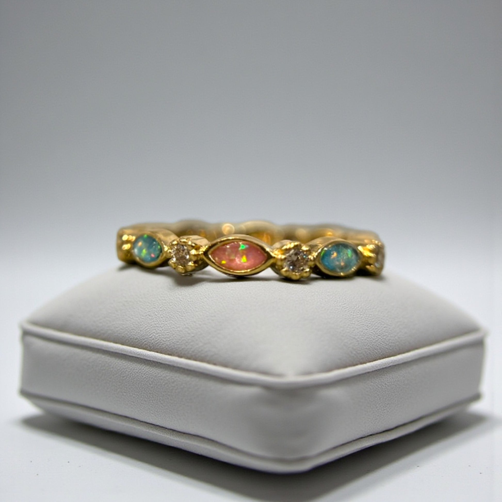 9ct gold marquise style ashes ring, handcrafted in Lancashire, UK