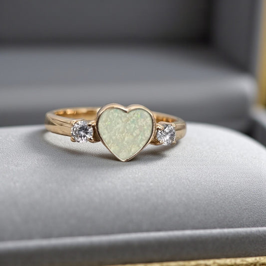 9ct gold heart shaped memorial ring, handcrafted in Lancashire, UK