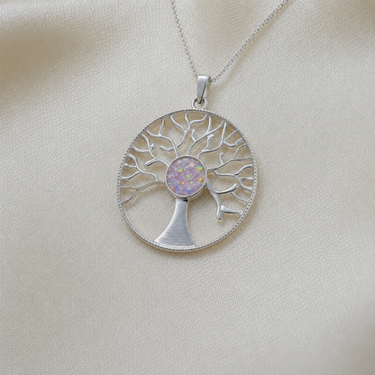Algol tree of life memorial pendant in unicorn purple, handcrafted in Lancashire UK - by Keepsake Memorial Jewellery