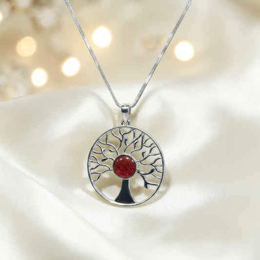 Algol tree of life memorial pendant, handcrafted in Lancashire UK - by Keepsake Memorial Jewellery