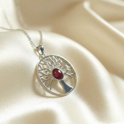 Algol silver tree of life memorial pendant, handcrafted in Lancashire UK