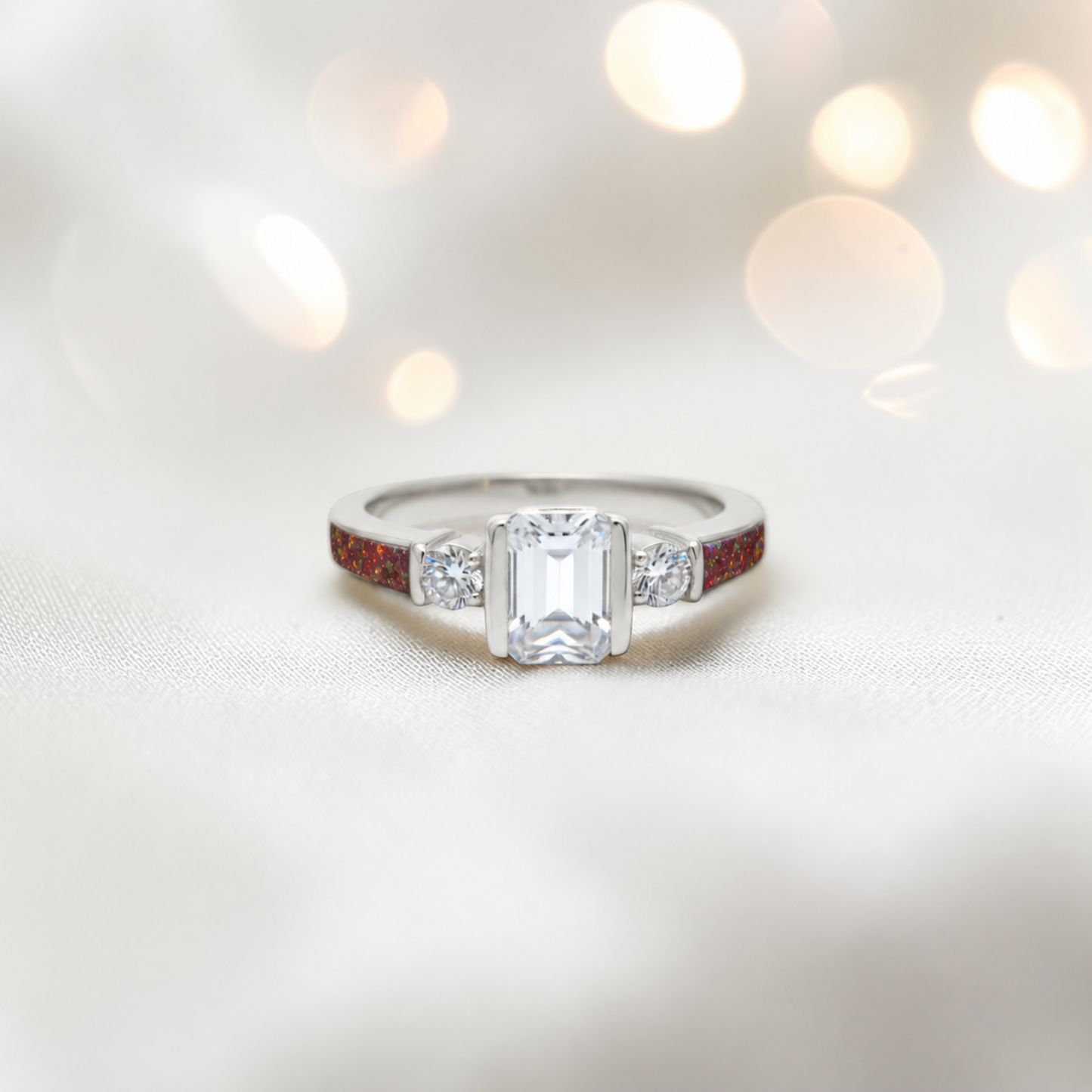 Keepsake Memorial Silver Ariel Ashes Ring in Copper Mocha - Handcrafted in the UK 