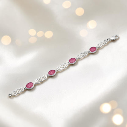 Asteria Bracelet — silver Celtic-style ashes memorial bracelet, handcrafted in Lancashire, UK