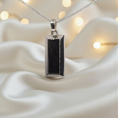 Bastion silver gold bar style ashes pendant, handcrafted in lancashire, uk