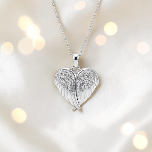 Canopus angel wing memorial pendant, handcrafted in Lancashire UK - by Keepsake Memorial Jewellery