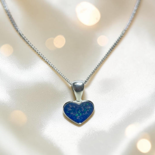 Capella small heart memorial pendant, handcrafted in Lancashire UK - by Keepsake memorial Jewellery
