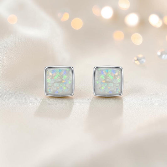 Sterling Silver Celeste Shine Memorial ashes Earrings, handcrafted in Lancashire UK