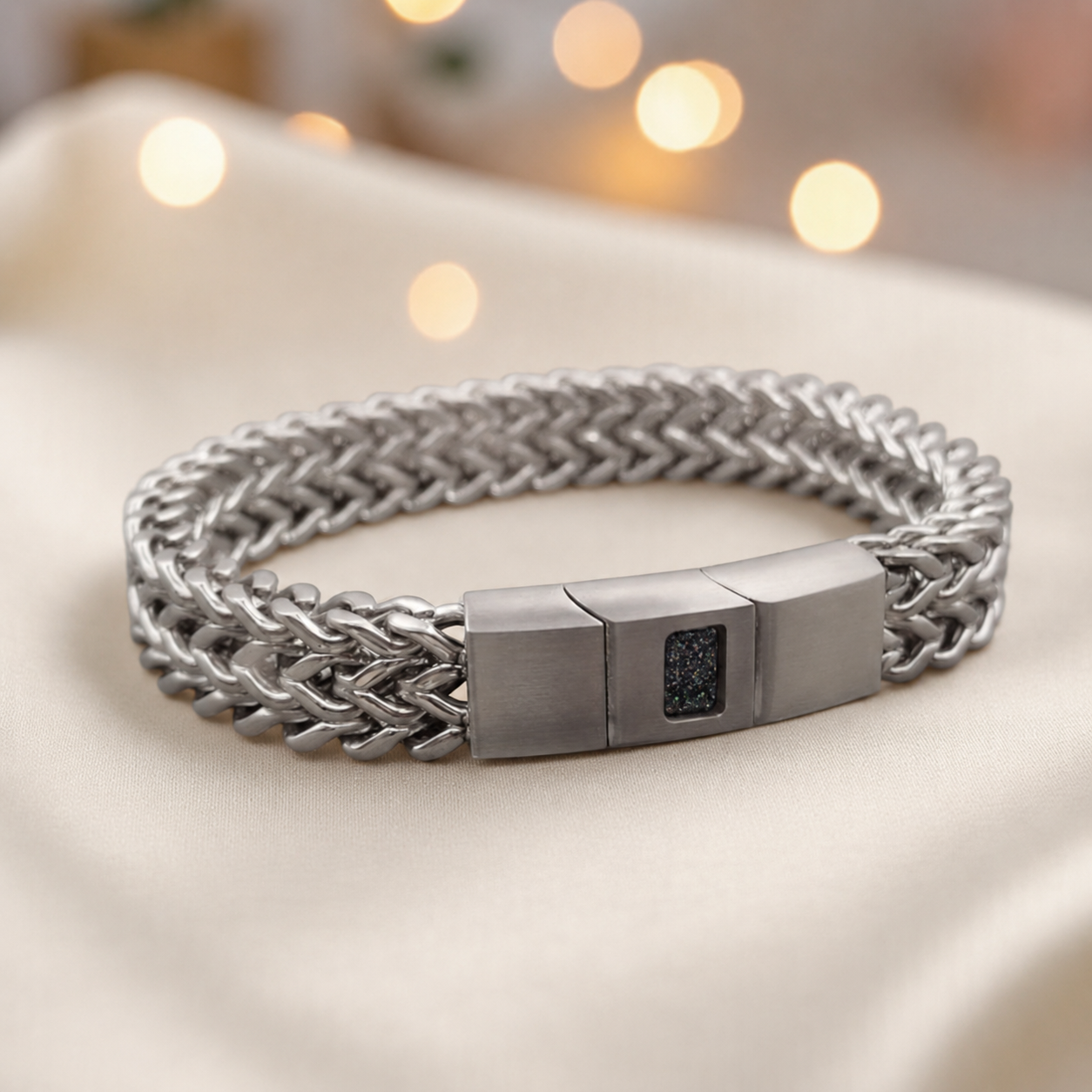 Stainless Steel Men's Memorial Bracelet