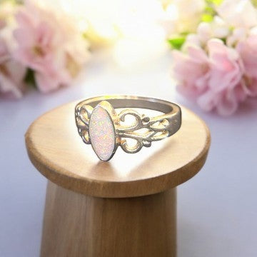 Solid 925 Silver Marquise Style Ring