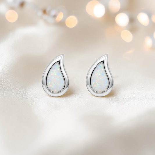 Drops of Love - silver teardrop memorial earrings, handcrafted in Lancashire UK