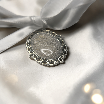 Forever With Me wedding memorial bouquet charm, in natural ash, handcrafted in Lancashire UK - by Keepsake Memorial Jewellery