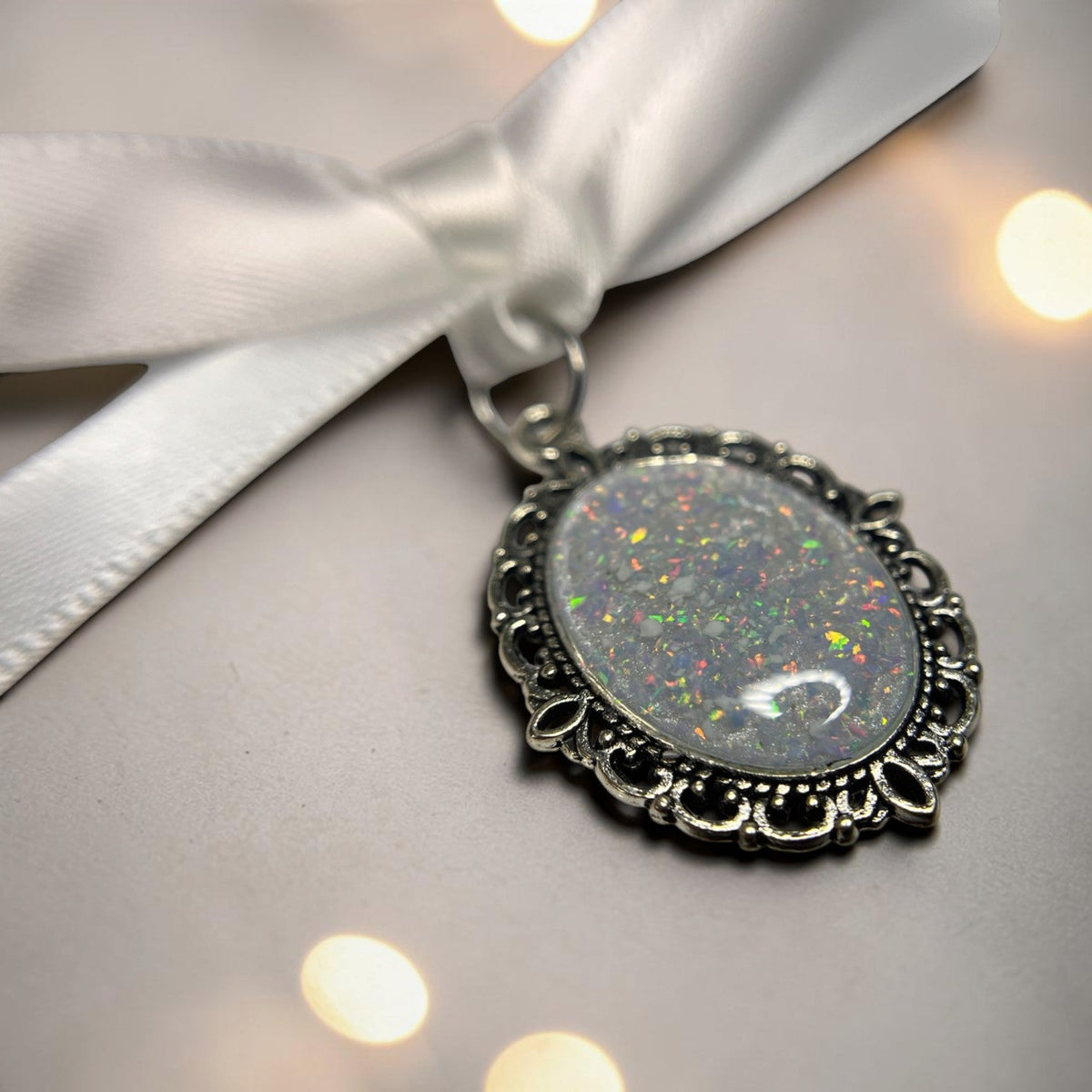 Forever With Me wedding memorial bouquet charm, handcrafted in Lancashire UK - by Keepsake Memorial Jewellery