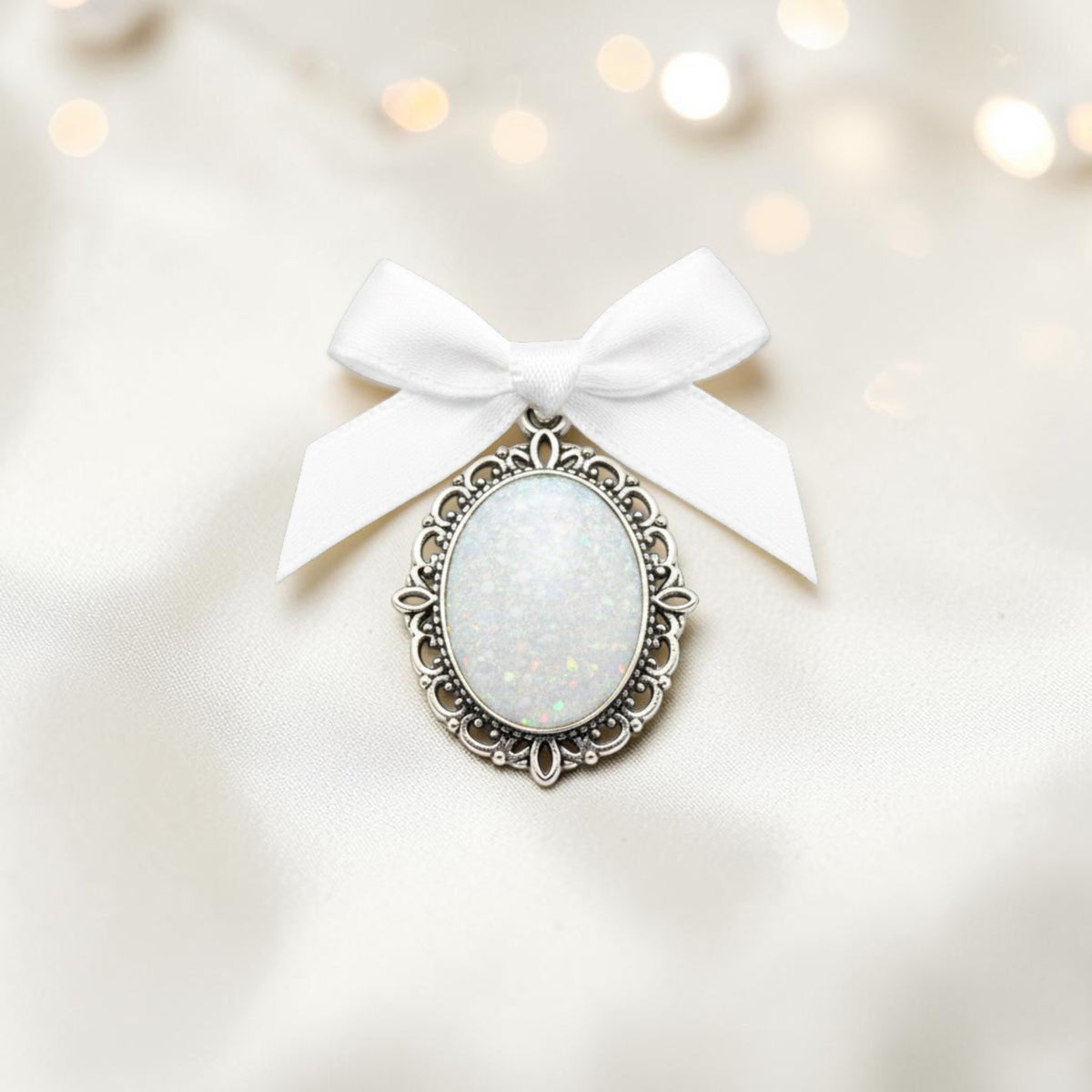 Forever With Me wedding memorial bouquet charm, handcrafted in Lancashire UK - by Keepsake Memorial Jewellery