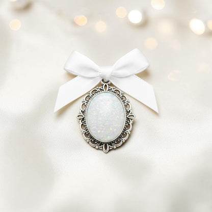 Forever With Me wedding memorial bouquet charm, handcrafted in Lancashire UK - by Keepsake Memorial Jewellery