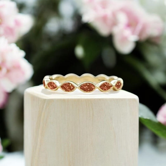 9K Gold (FULL) Almond Eye Band