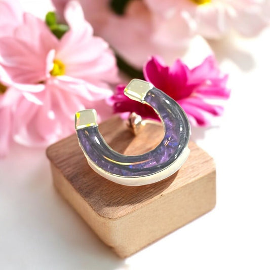 Stunning 925 Silver Horse Shoe Stock Pin