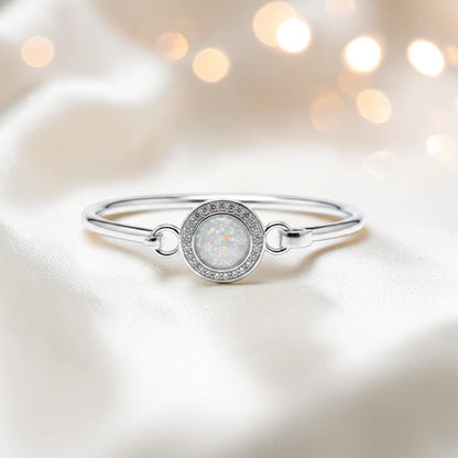 Halo Bangle — silver halo ashes memorial bangle, handcrafted in Lancashire, UK - by Keepsake memorial Jewellery