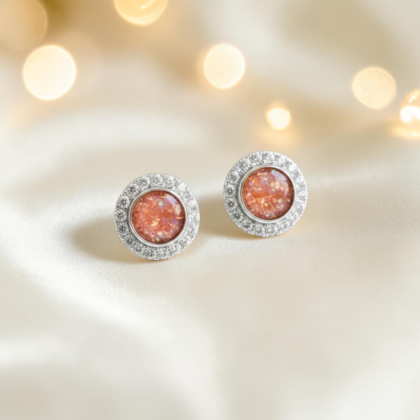 Halo's memorial stud earrings — sterling silver halo ashes earrings, handcrafted in Lancashire, UK