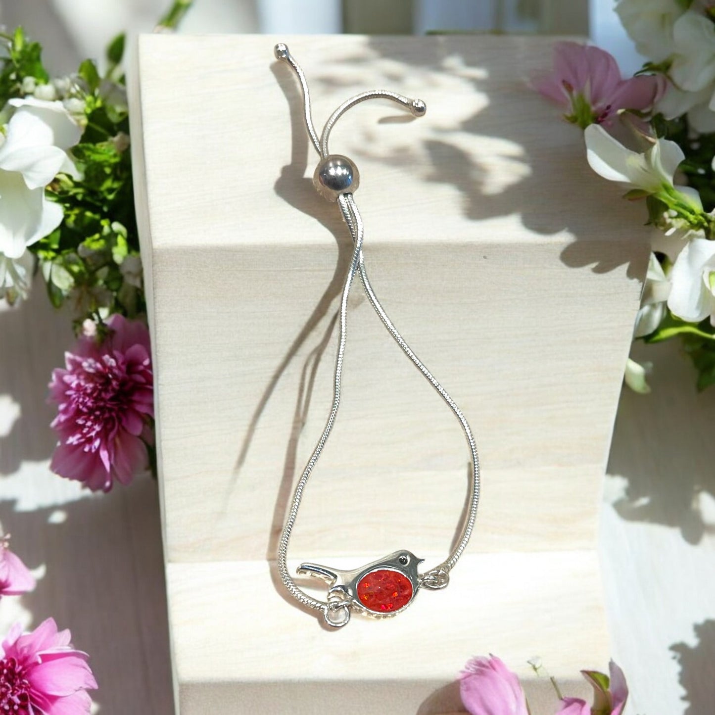 Sterling Silver adjustable Robin Bracelet
