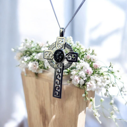 Striking Solid 925 Silver Celtic Cross