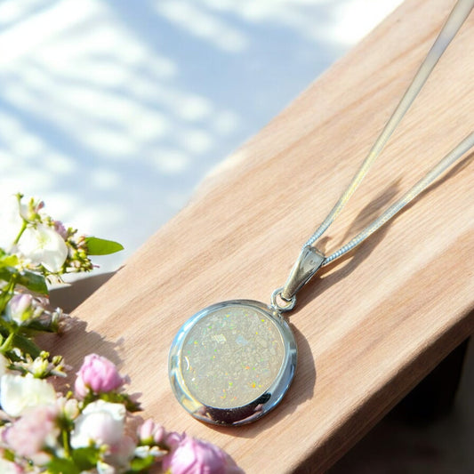 Solid 925 Silver Large Round Pendant 17mm