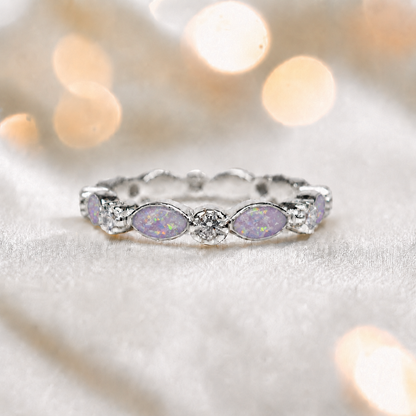 Keepsake Memorial Silver Liora Ashes Ring in Unicorn Purple - Handcrafted in the UK