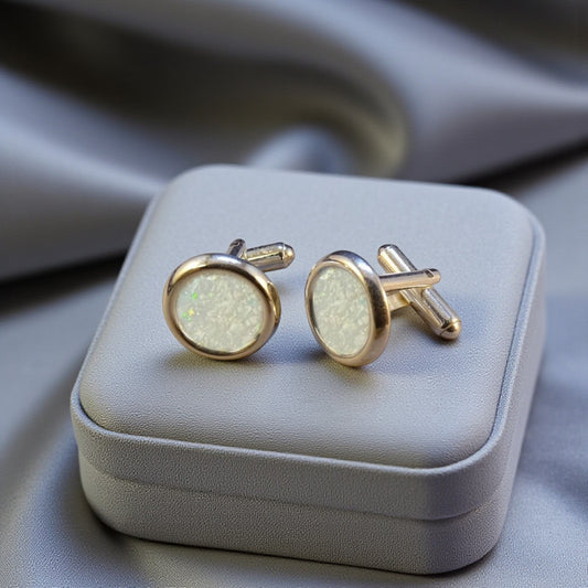Men's keepsake cufflinks for ashes, Lancashire, UK