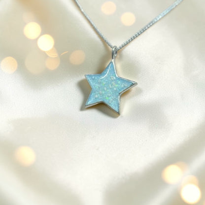 Merak silver star keepsake pendant, handcrafted in Lancashire UK