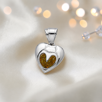 Midnight horse memorial ashes keyring in gold olive, handcrafted in Lancashire UK - by Keepsake Memorial Jewellery