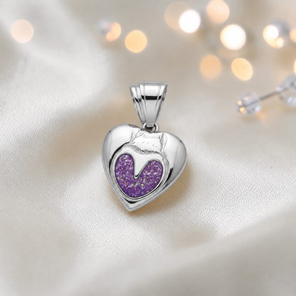 Midnight horse memorial ashes keyring in rose pink, handcrafted in Lancashire UK - by Keepsake Memorial Jewellery