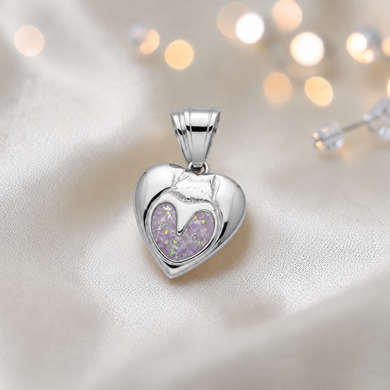 Midnight horse memorial ashes keyring in unicorn purple, handcrafted in Lancashire UK - by Keepsake Memorial Jewellery