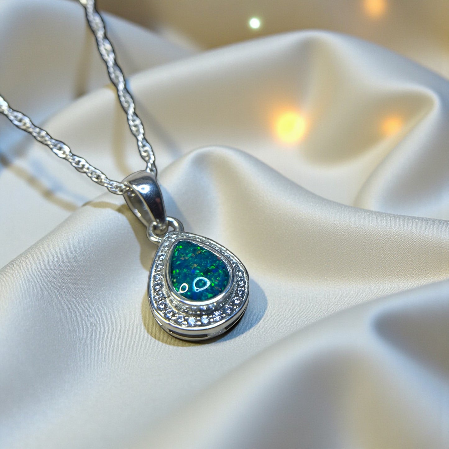 pear shaped memorial pendant, handcrafted in lancashire, uk