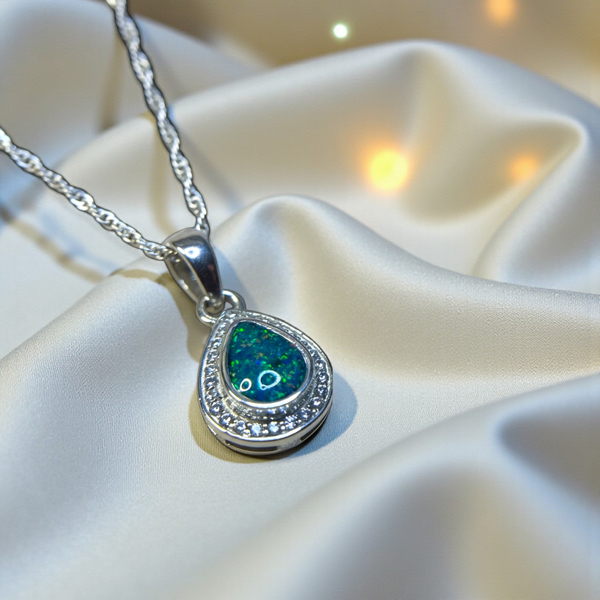 pear shaped memorial pendant, handcrafted in lancashire, uk
