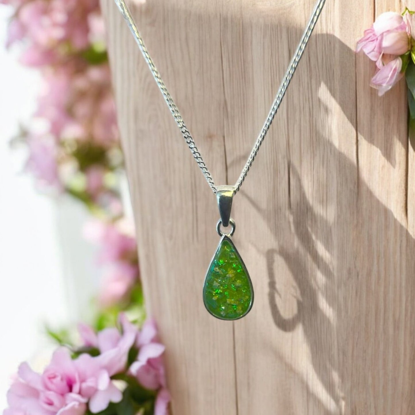 Solid Silver Pear Shaped Pendant
